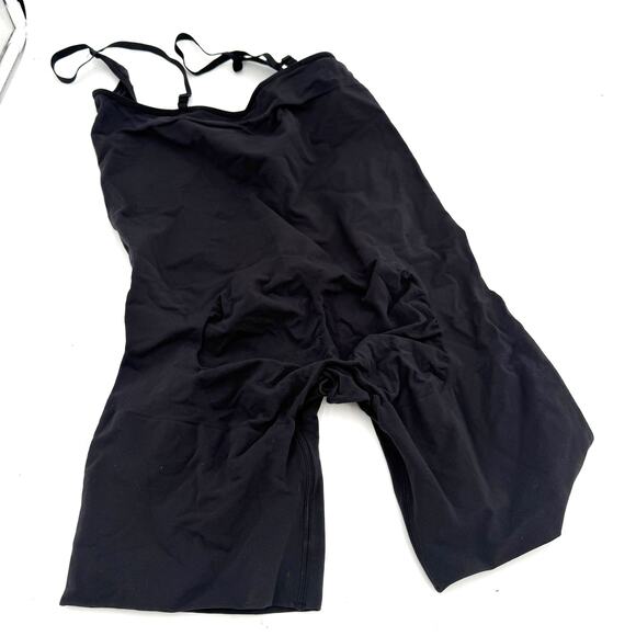 Skims Square Neck Mid Thigh Bodysuit Black Onyx Size 4X NWOT - Picture 4 of 6